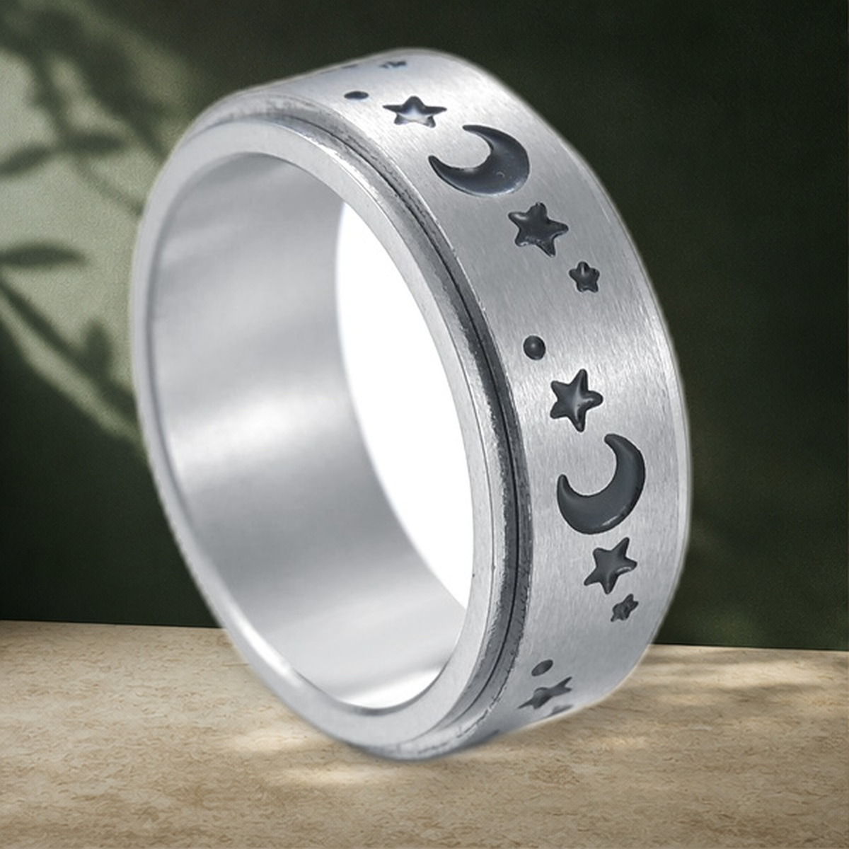 Collier lune et étoiles rotatif — 8MM Xingyue-Number7 — vue 4