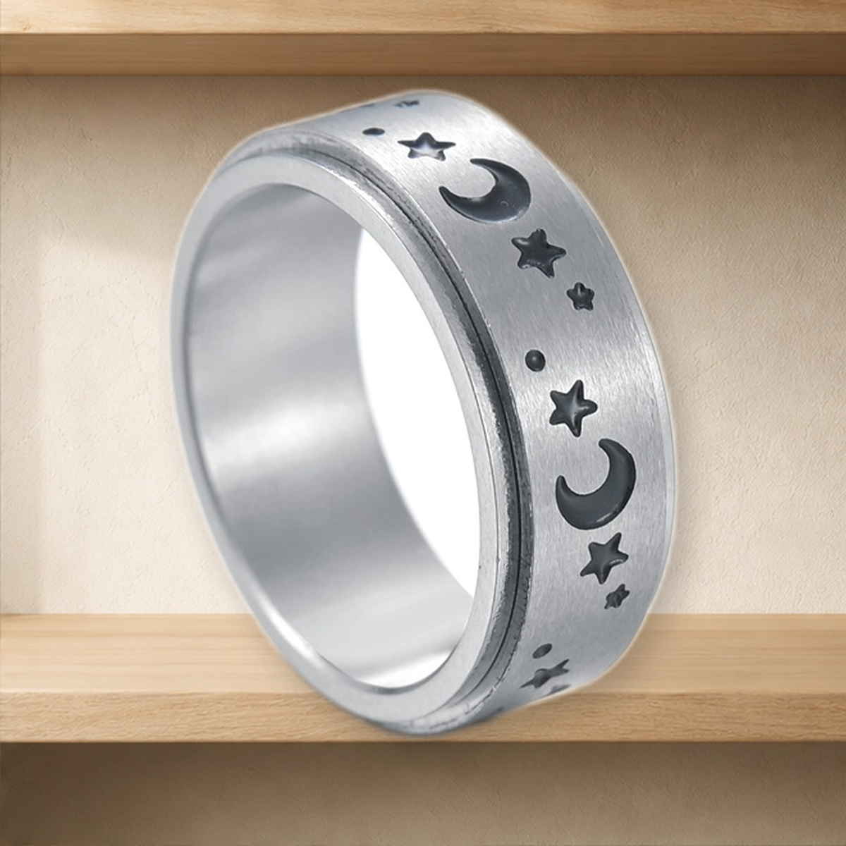 Collier lune et étoiles rotatif — 8MM Xingyue-Number8 — vue 5