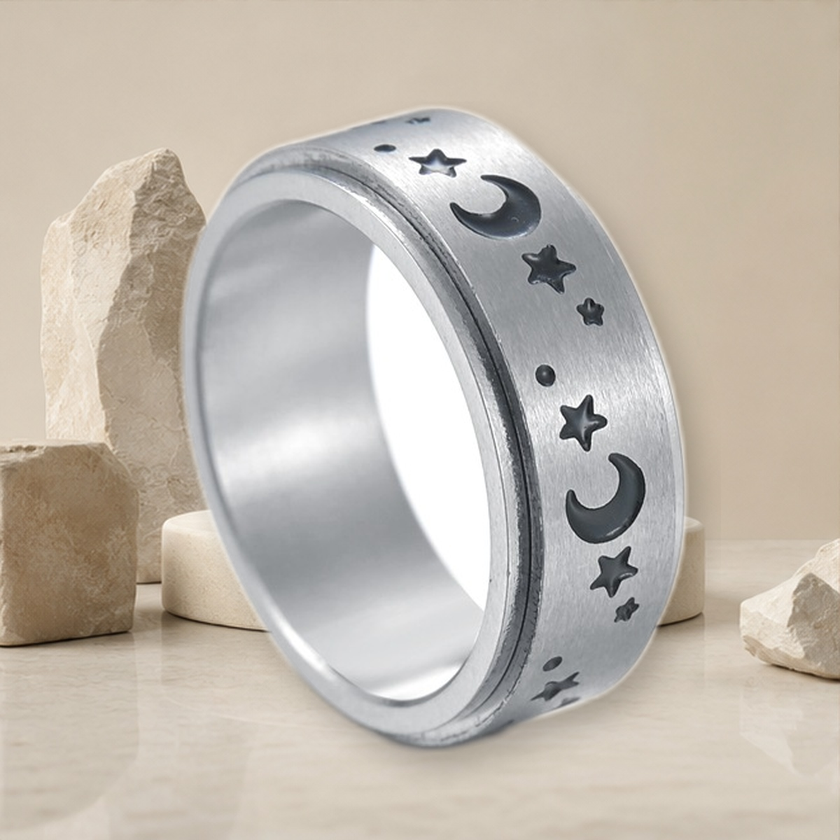 Collier lune et étoiles rotatif — 8MM Xingyue-Number9 — vue 6