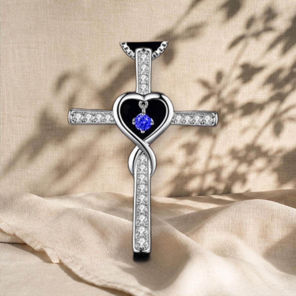 Collier cœur en cristal coloré — 6 Style — vue 7