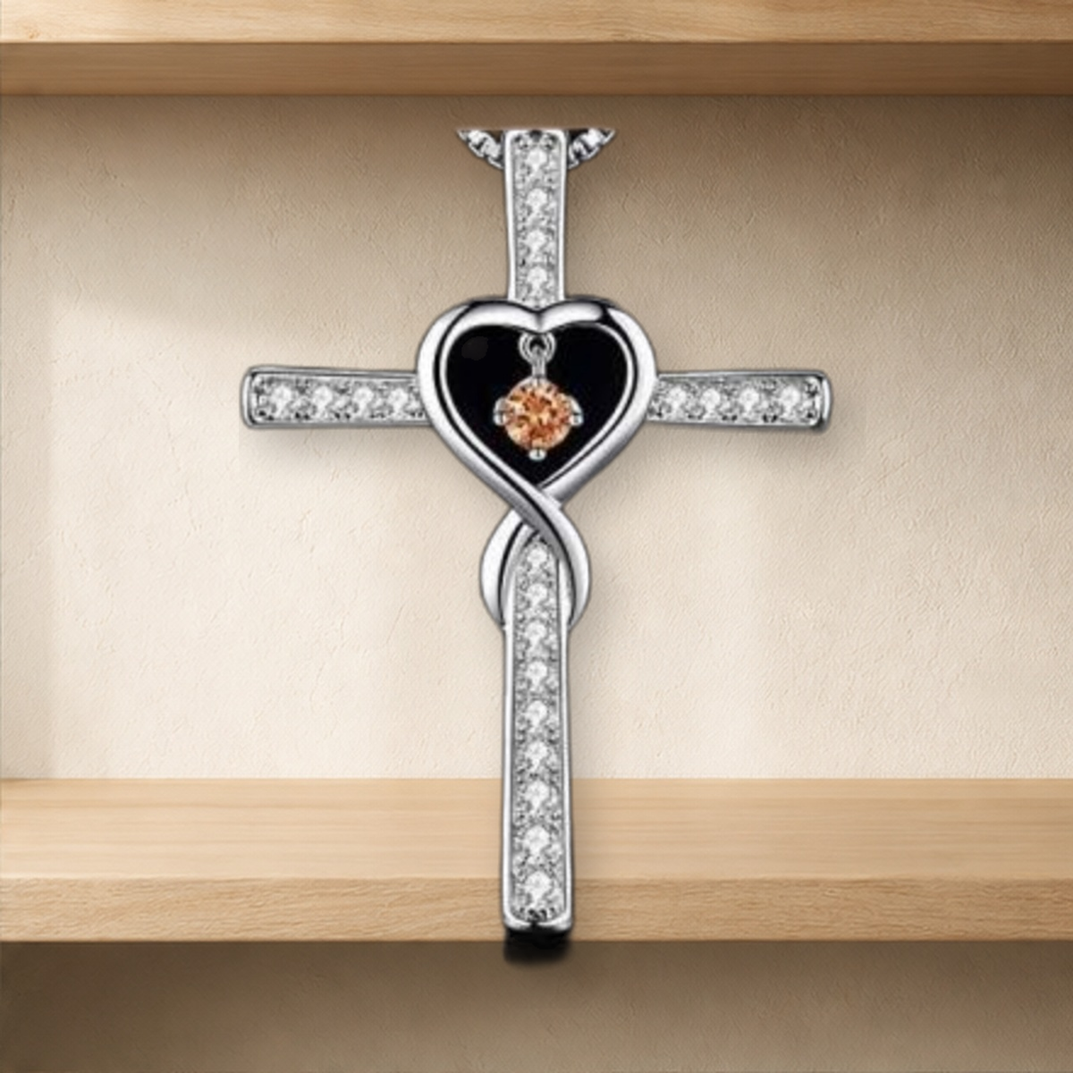 Collier cœur en cristal coloré — 10 Style — vue 11
