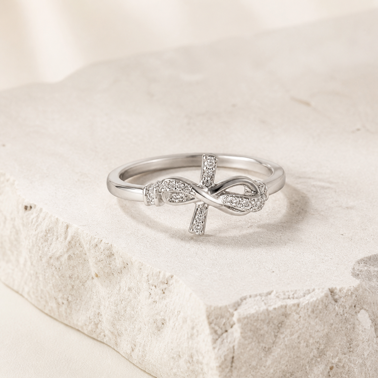Bague graphique bicolore — Visuel principal Olvyra — vue 1