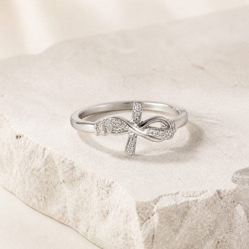 Bague graphique bicolore — Visuel principal Olvyra — vue 1