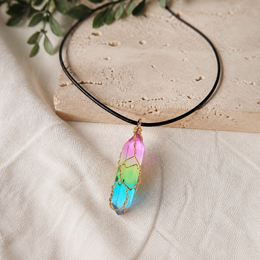 Collier pendentif cristal géométrique — Color-1PCS — vue 1