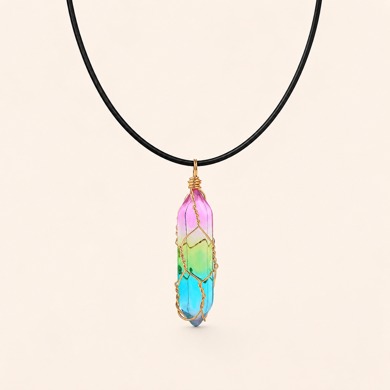 Collier pendentif cristal géométrique — Color-1PCS — vue 2
