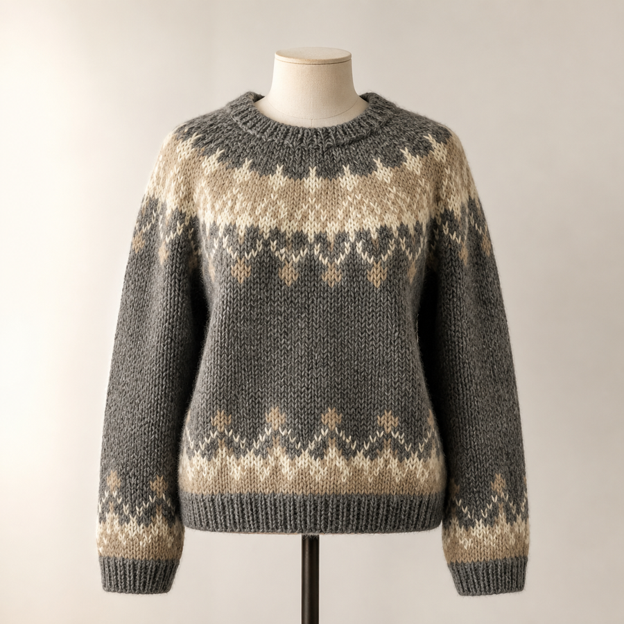 Pull jacquard à motifs — Visuel principal Olvyra — vue 1
