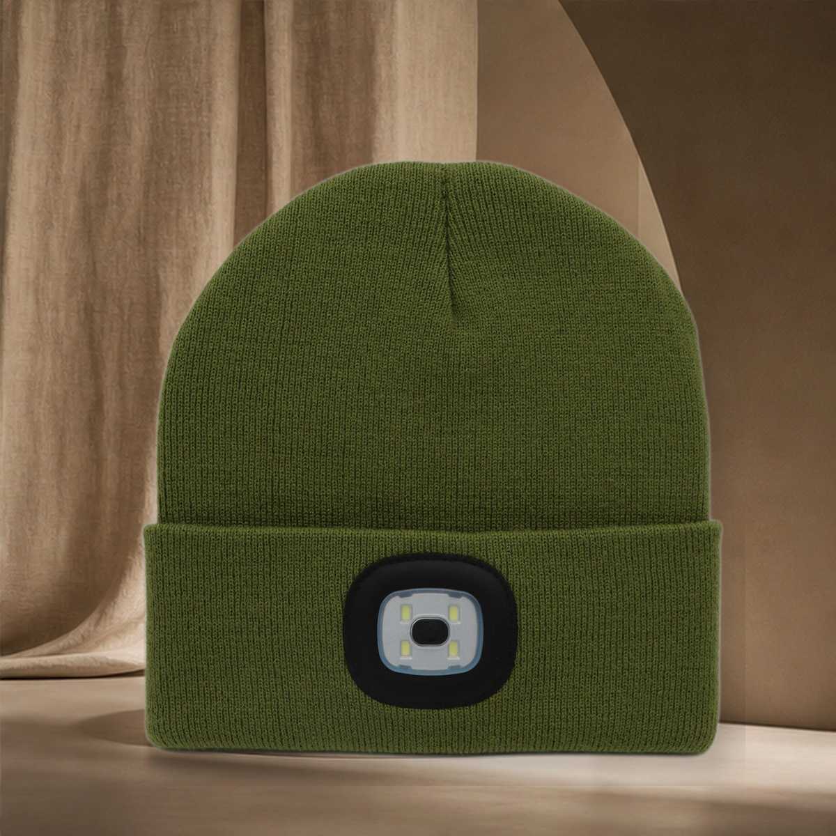 Bonnet lumineux à LED — Army green-C — vue 6