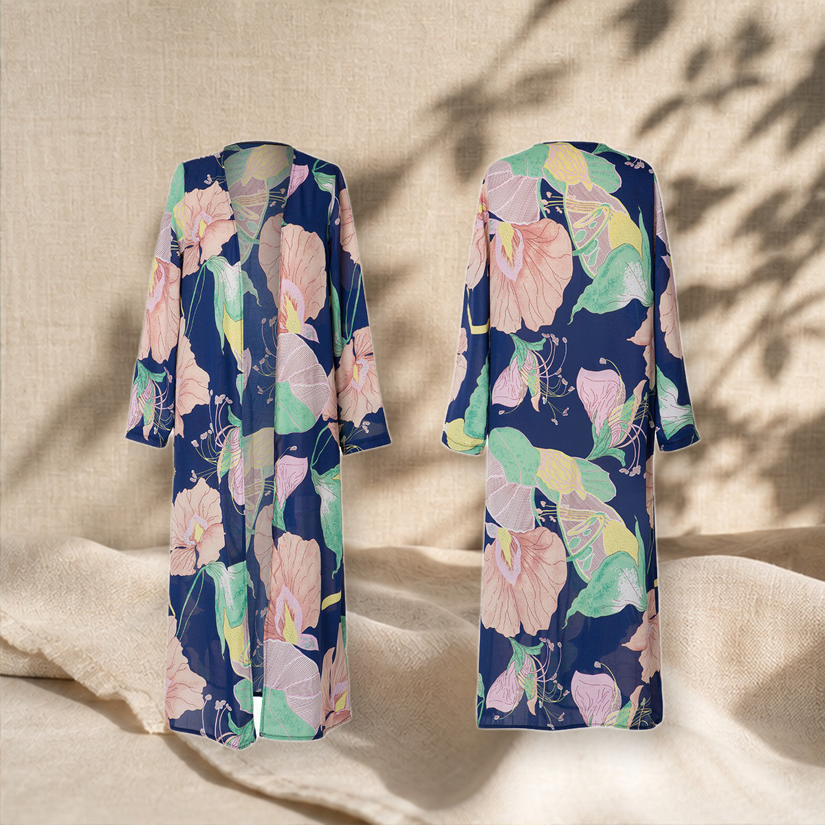 Kimono léger imprimé — Bleu — vue 2