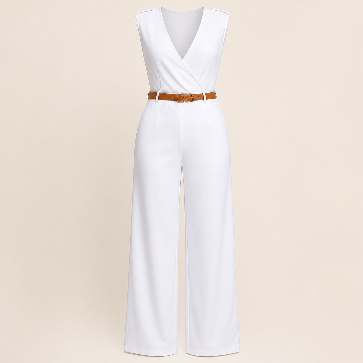 Combinaison-pantalon fluide — Blanc — vue 2