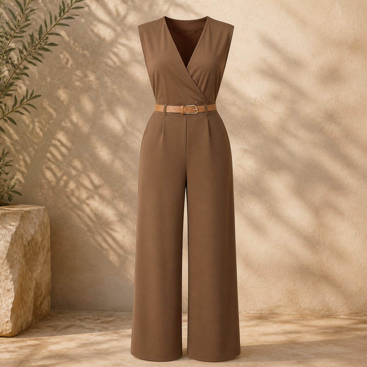 Combinaison-pantalon fluide — Kaki — vue 4