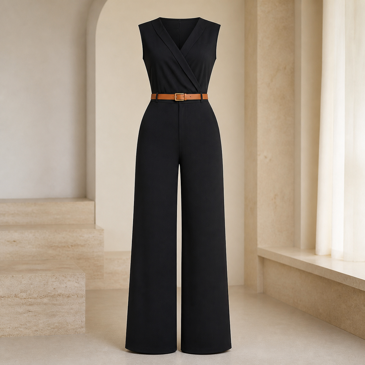 Combinaison-pantalon fluide — Noir — vue 5