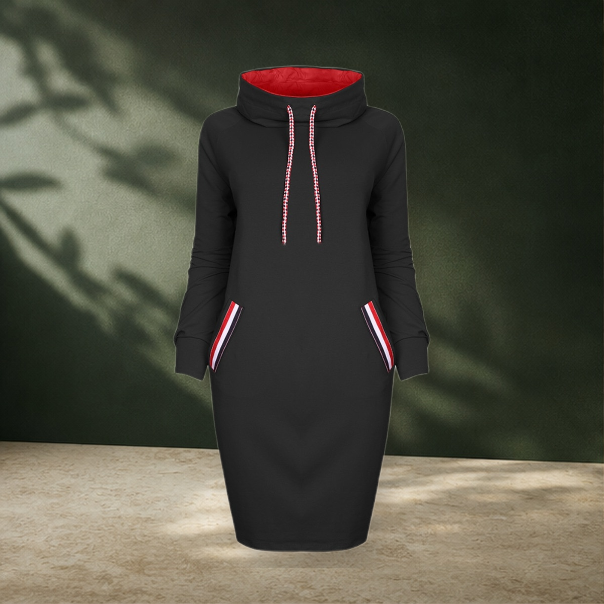 Robe d’hiver à col montant — Noir — vue 2