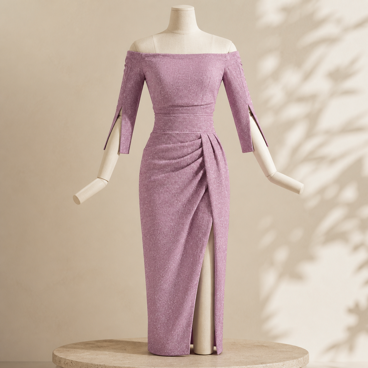 Robe de soirée à détails scintillants — Rose — vue 8