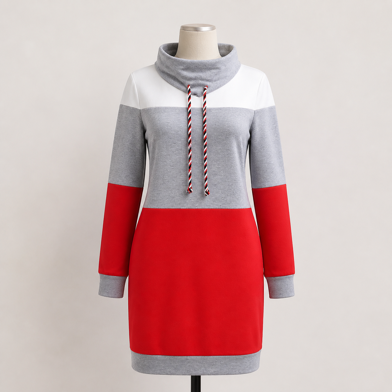 Robe sweat à capuche et col montant — Visuel principal Olvyra — vue 1