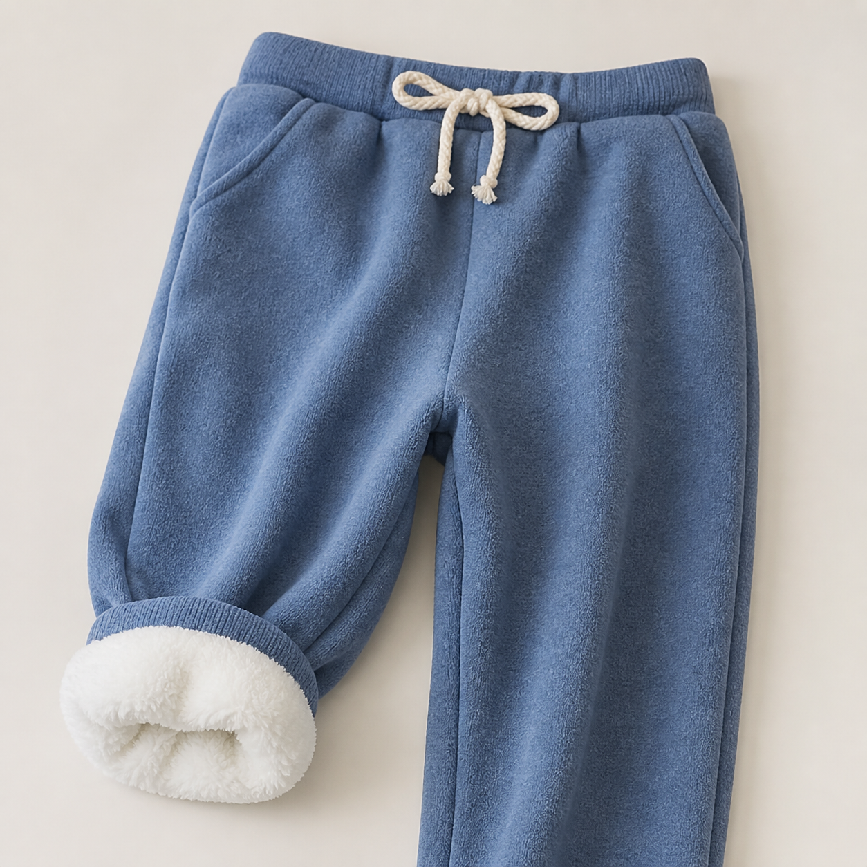 Pantalon de jogging doublé en velours — Bleu — vue 7