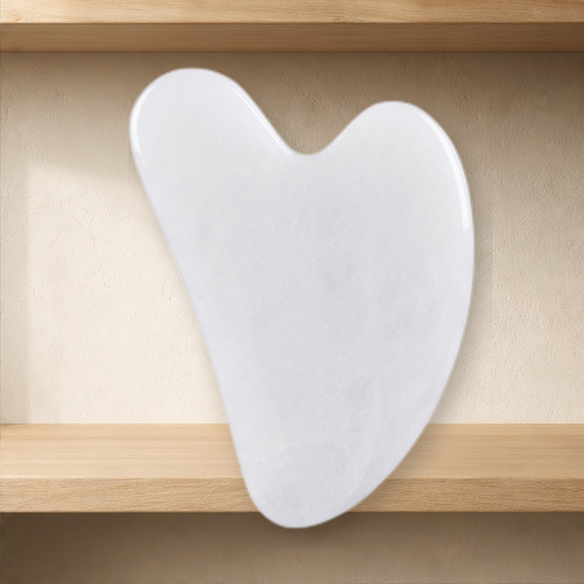 Pierre de massage visage en jade — Blanc — vue 3