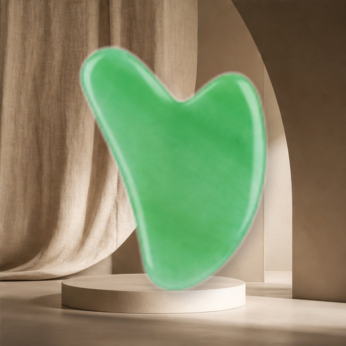 Pierre de massage visage en jade — Vert — vue 5