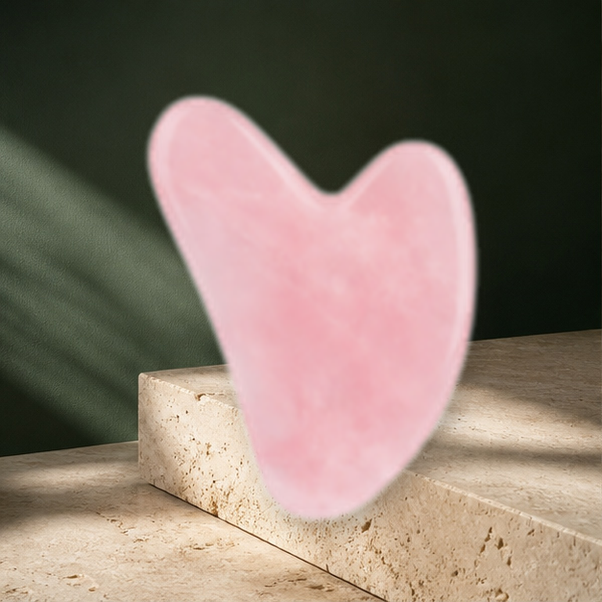 Pierre de massage visage en jade — Rose — vue 6