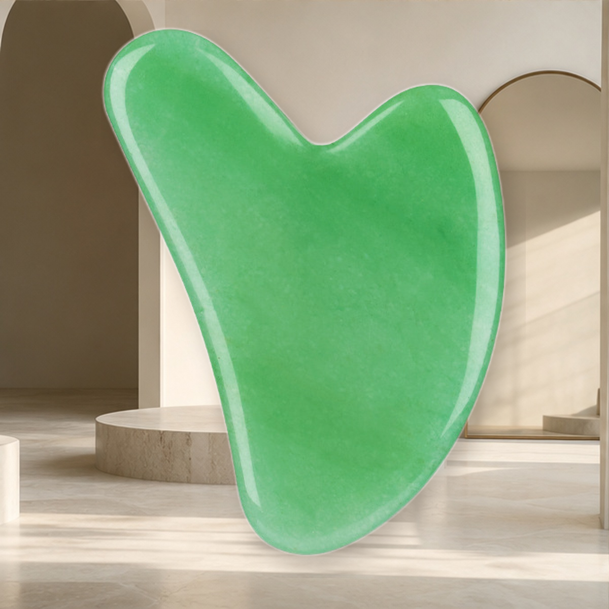 Pierre de massage visage en jade — Green1 — vue 8