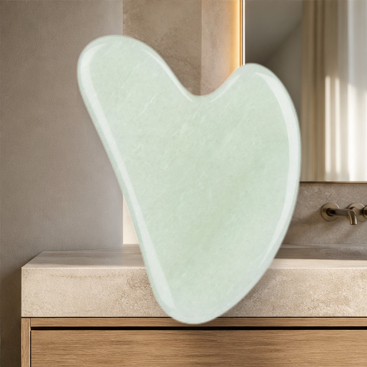 Pierre de massage visage en jade — Light Green1 — vue 9