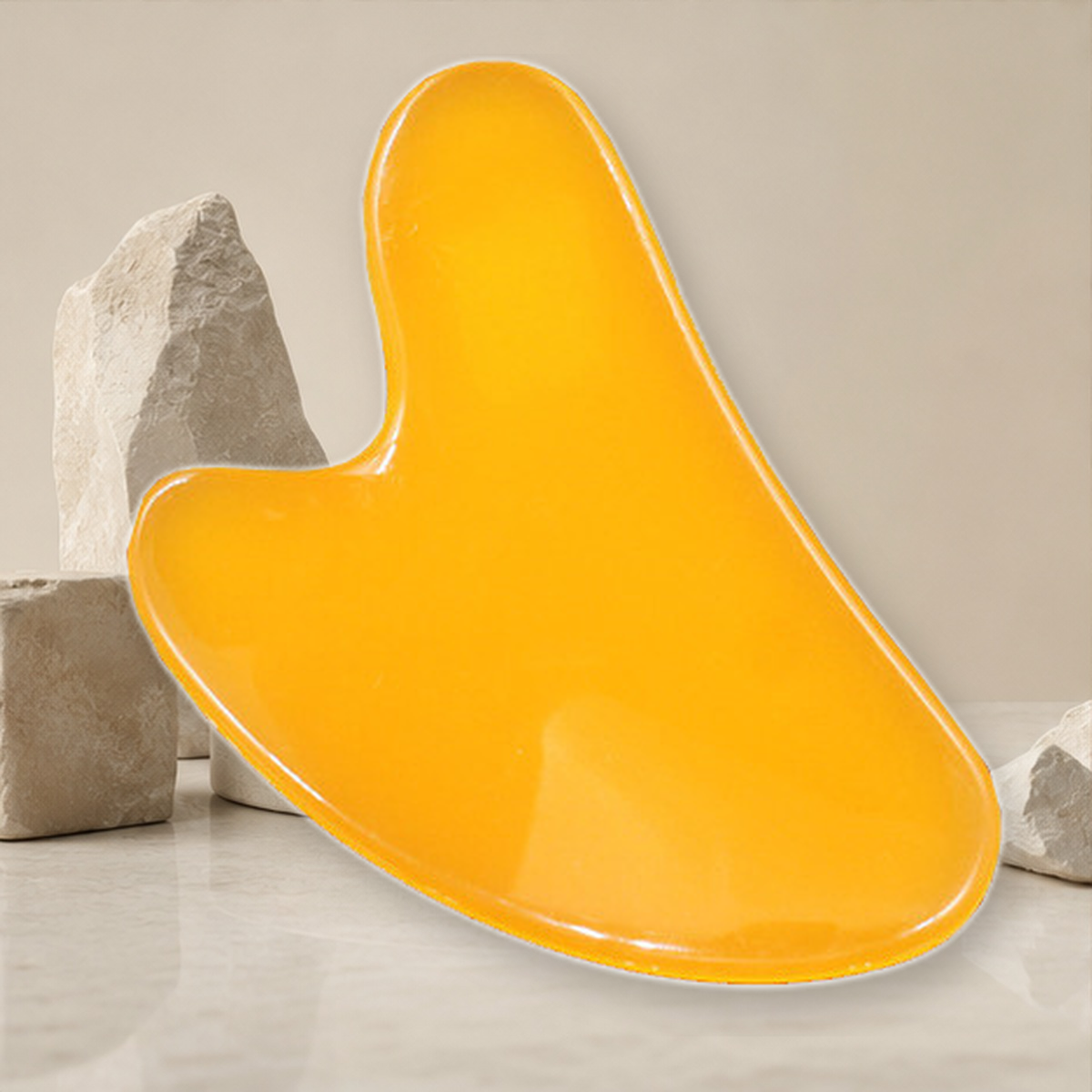 Pierre de massage visage en jade — Jaune — vue 12