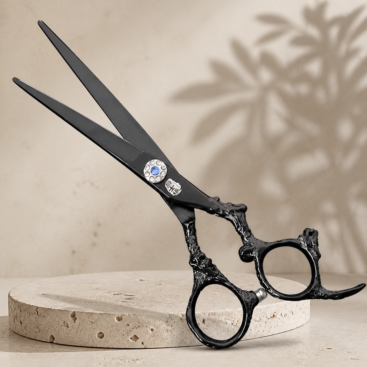 Ciseaux de coiffure en acier — Noir — vue 1