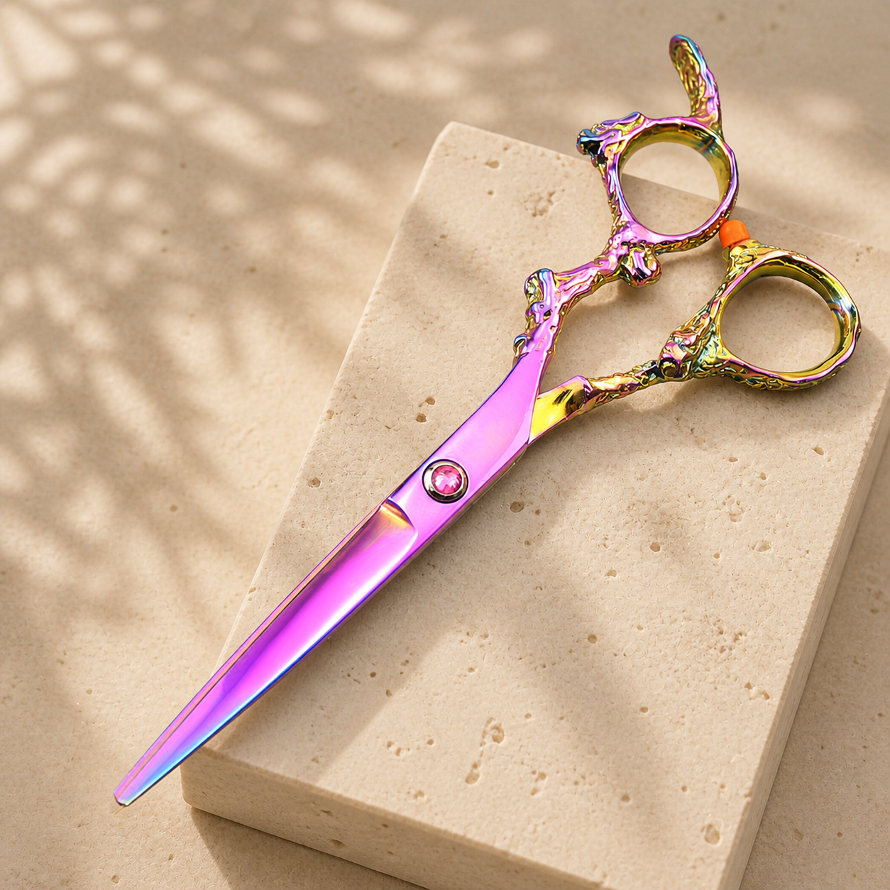 Ciseaux de coiffure en acier — Rose — vue 2