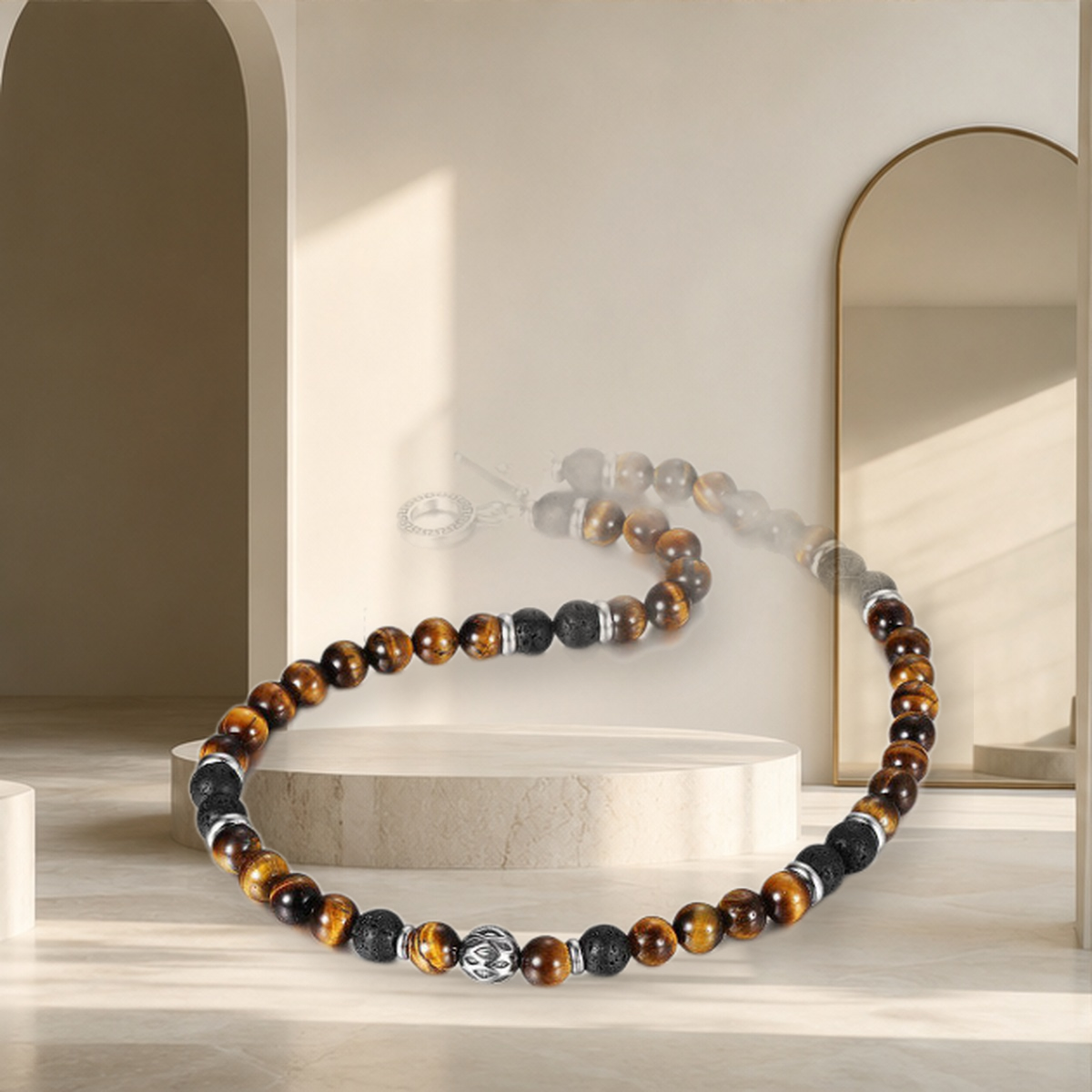Long collier de perles en pierre naturelle — 2Style — vue 6