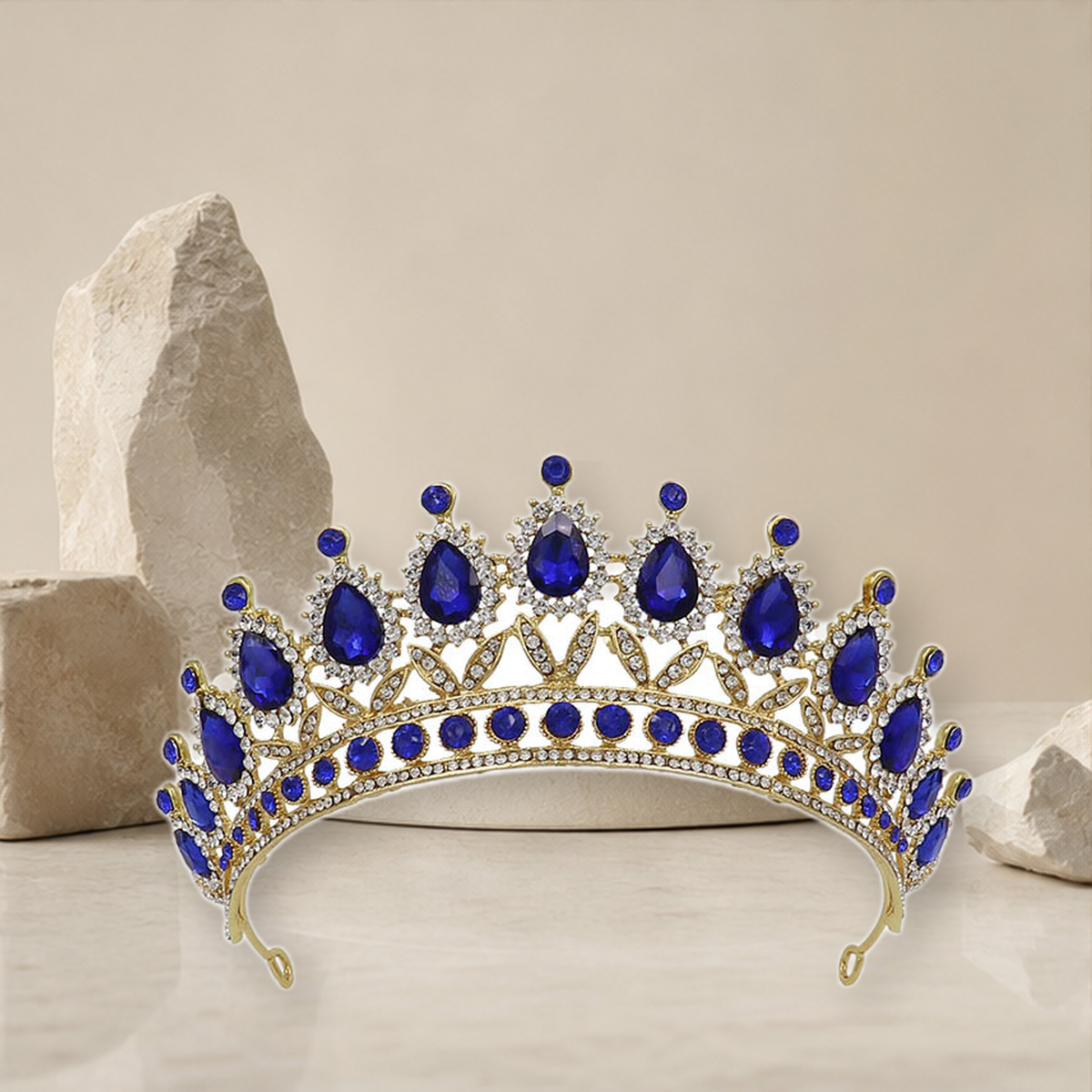 Diadème baroque à cristaux — A-Royal — vue 3