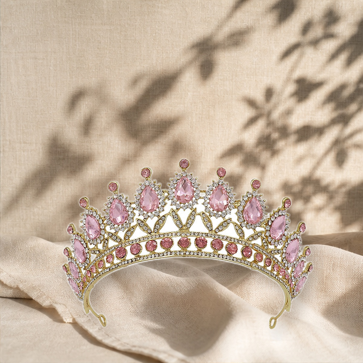 Diadème baroque à cristaux — A-Pink — vue 6