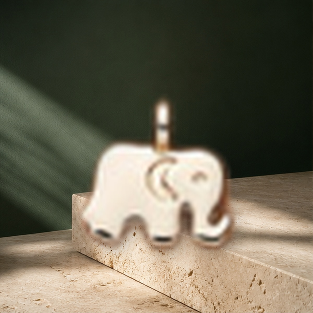 Collier multirang pendentif lune — Elephant — vue 2