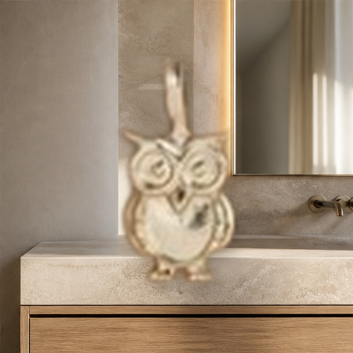 Collier multirang pendentif lune — Owl — vue 5