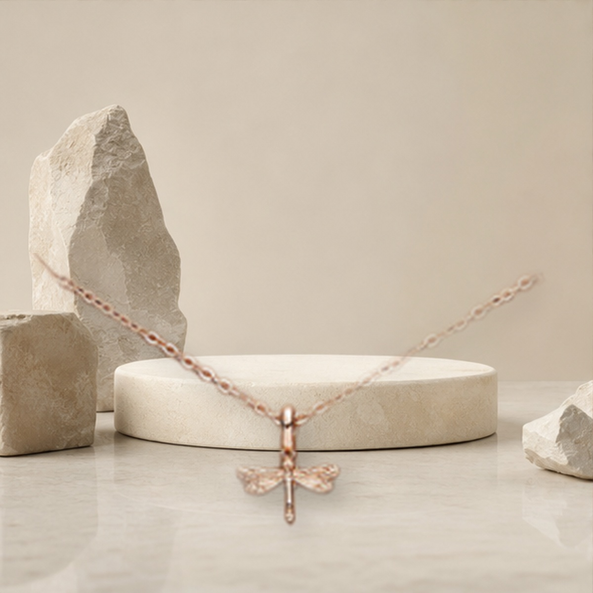 Collier multirang pendentif lune — Dragonfly — vue 8