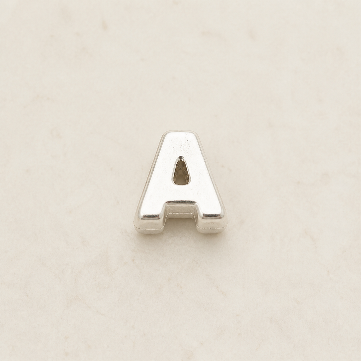 Collier cœur à initiale — Argenté — vue 2