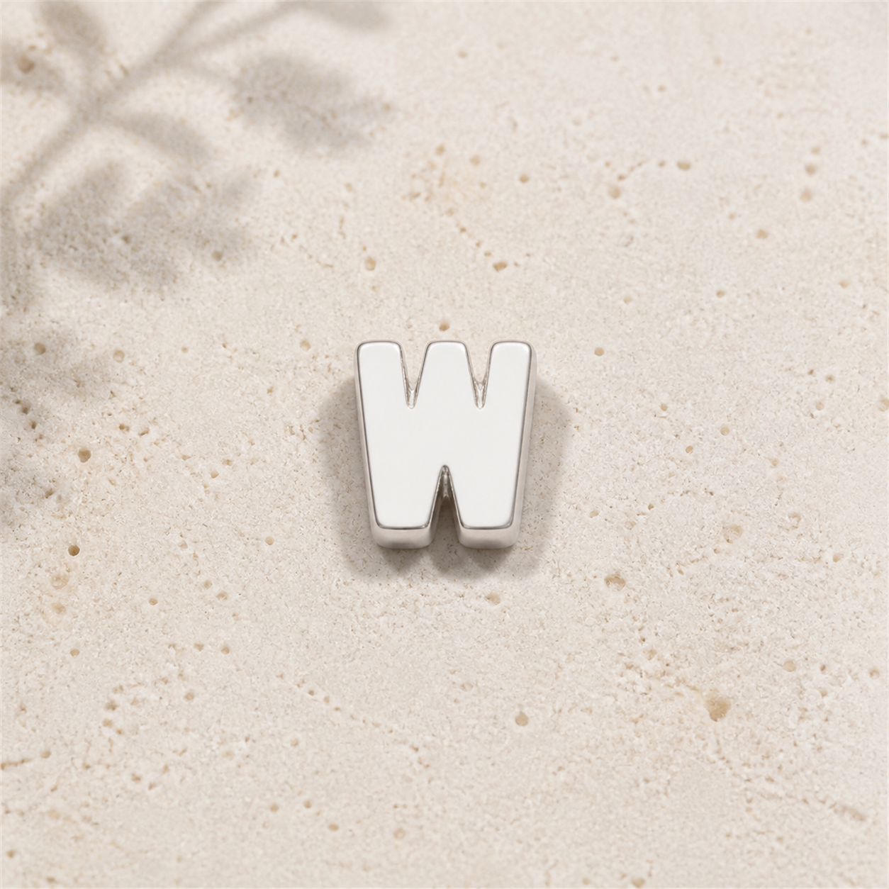 Collier cœur à initiale — Argenté — vue 4