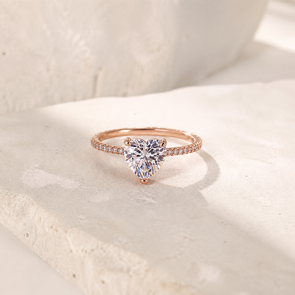 Bague cœur en zircon — Visuel principal Olvyra — vue 1