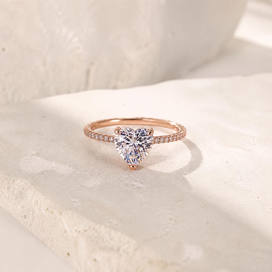 Bague cœur en zircon — Visuel principal Olvyra — vue 1