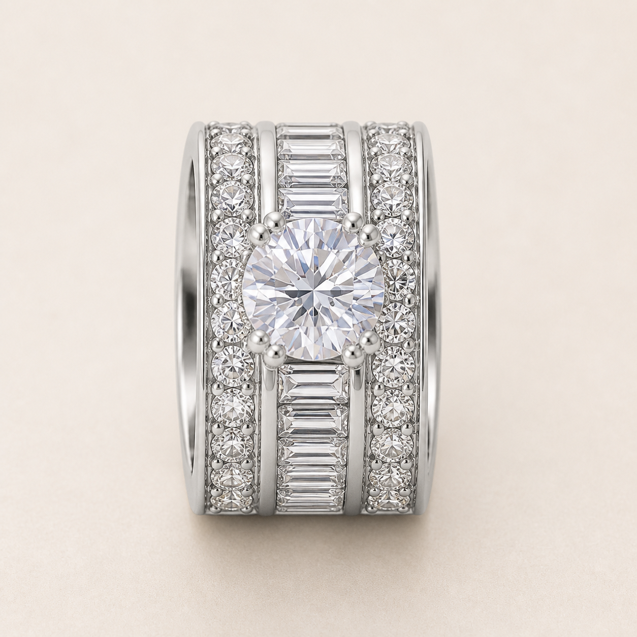 Bague cœur et flèche en zircon — Blanc — vue 2