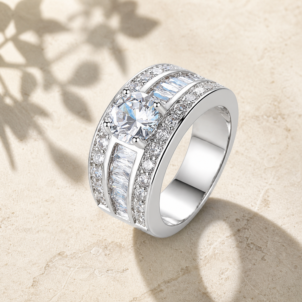 Bague cœur et flèche en zircon — Blanc — vue 4