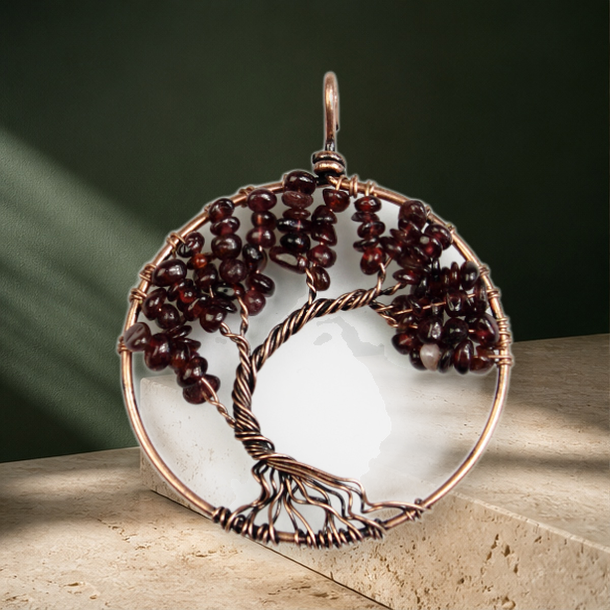 Collier pendentif arbre de vie — Garnet-Pendant — vue 6
