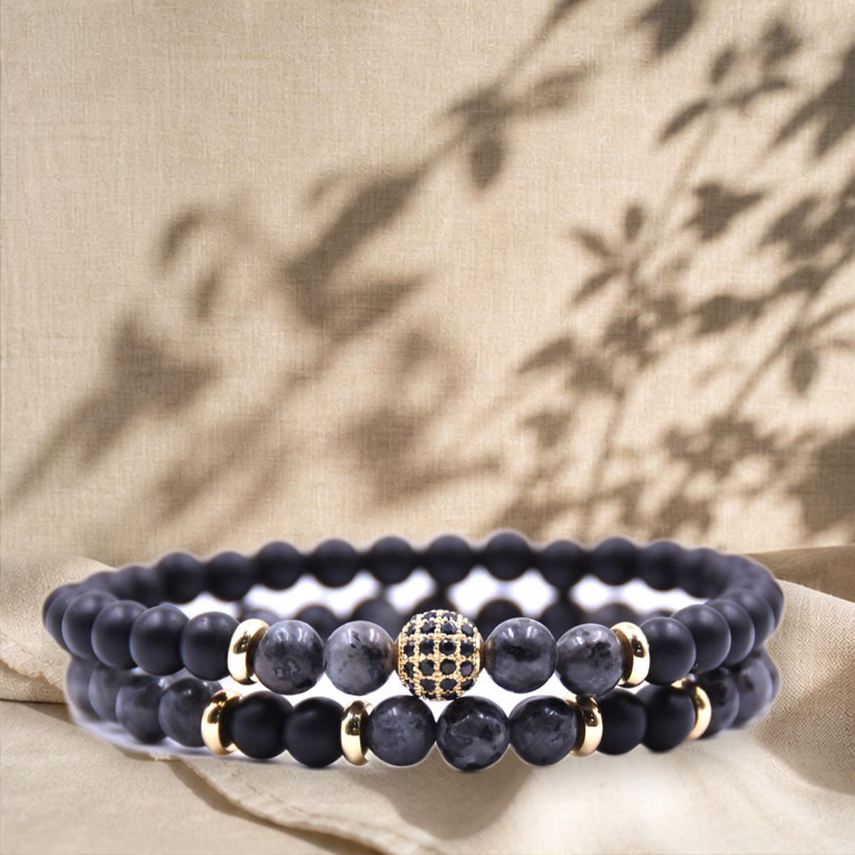 Ensemble de bracelets pierre et zircon — 7style — vue 4