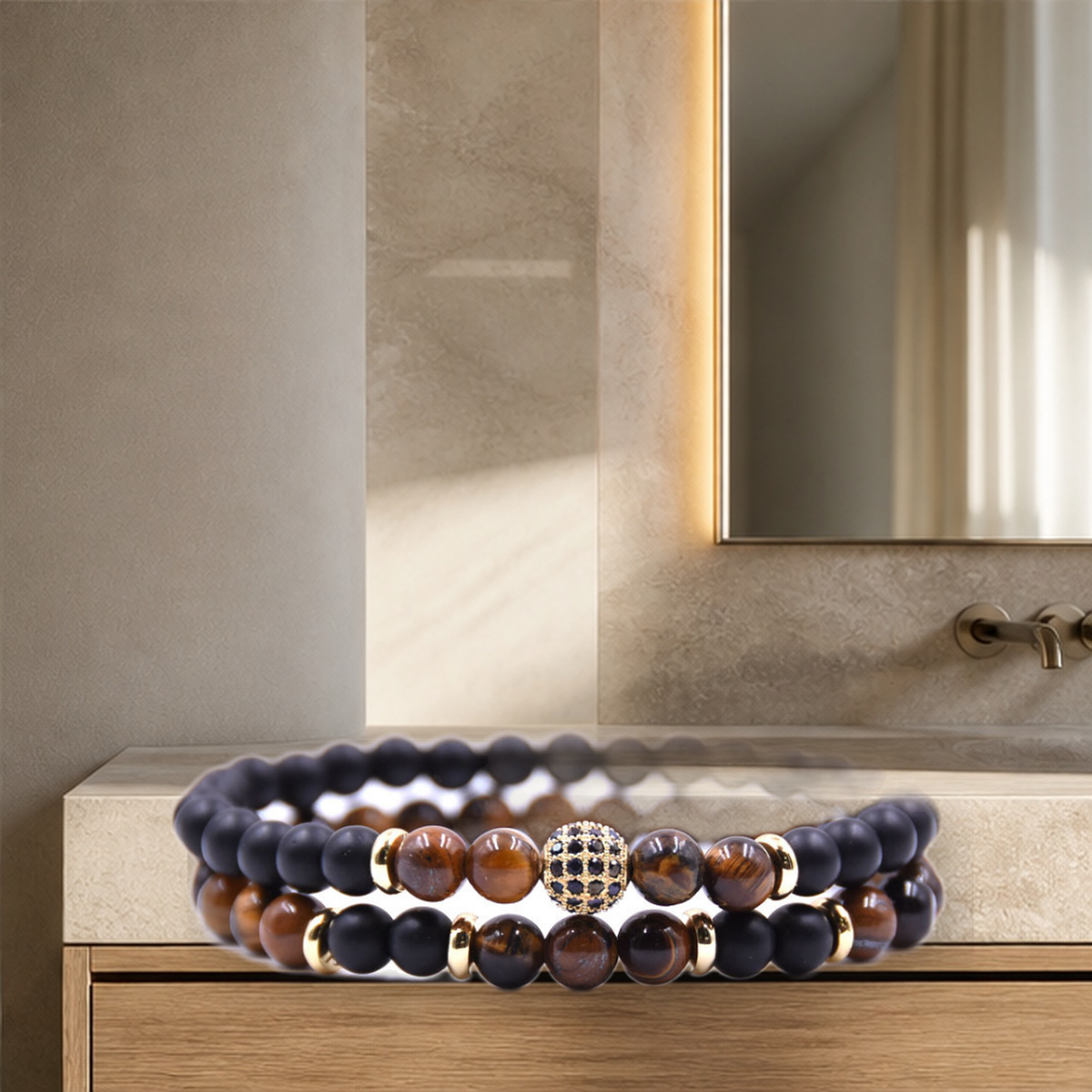 Ensemble de bracelets pierre et zircon — 2style — vue 6