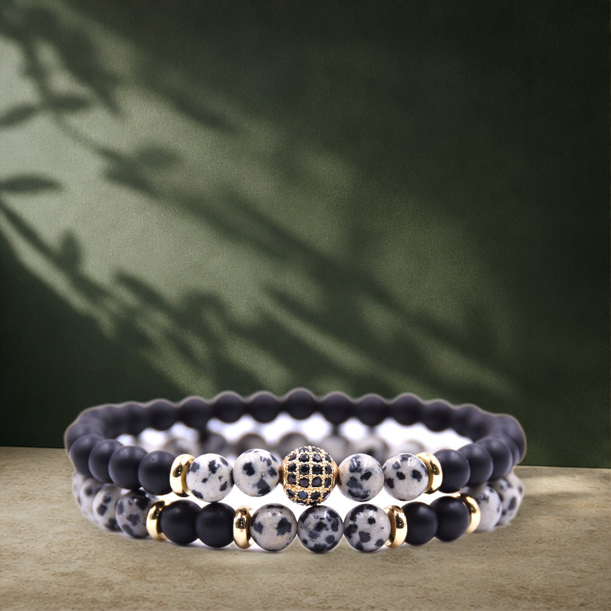Ensemble de bracelets pierre et zircon — 5style — vue 7