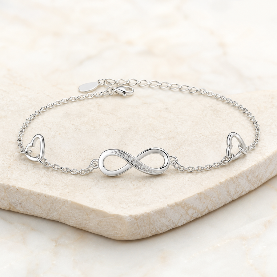 Bracelet infini ajustable en argent 925 — Visuel principal Olvyra — vue 1