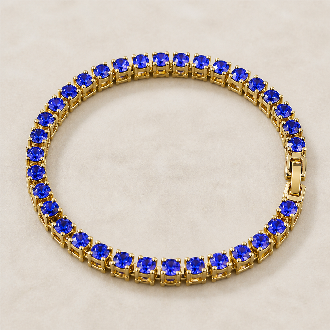 Bracelet tennis à strass — Bleu — vue 3