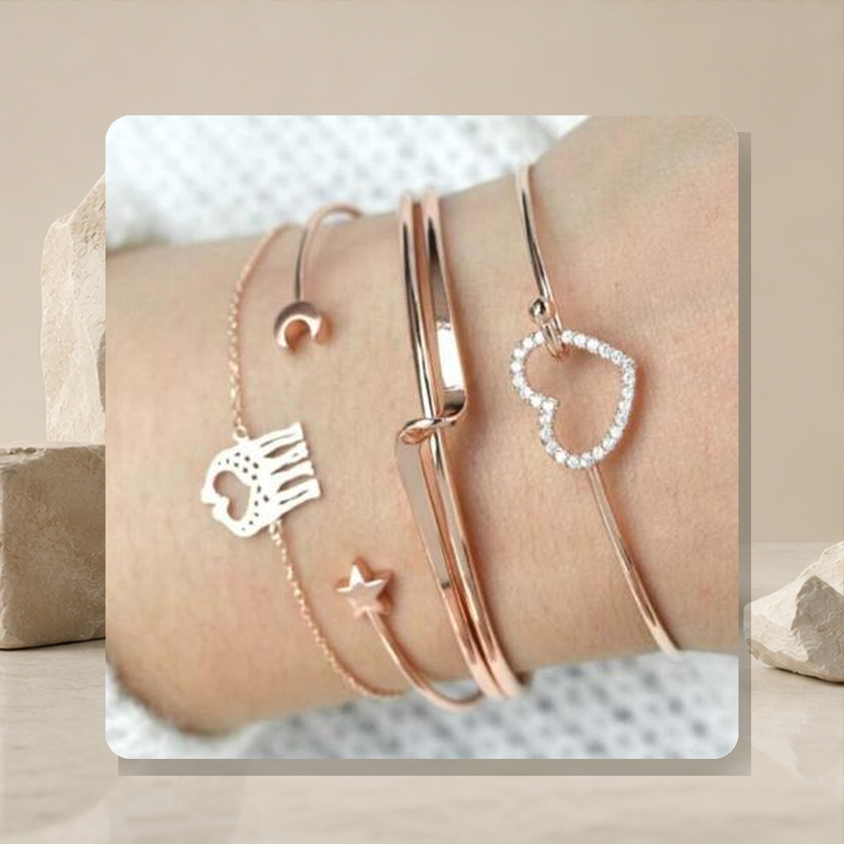 Parure bracelet et chaîne de cheville perlée — 15 style — vue 5