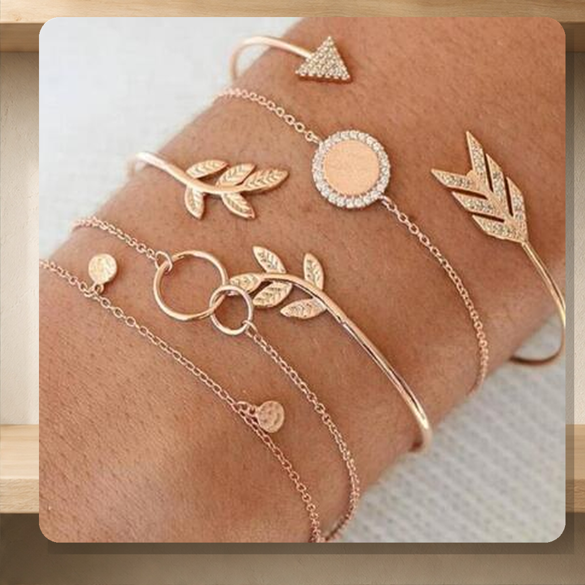 Parure bracelet et chaîne de cheville perlée — 6 style — vue 12