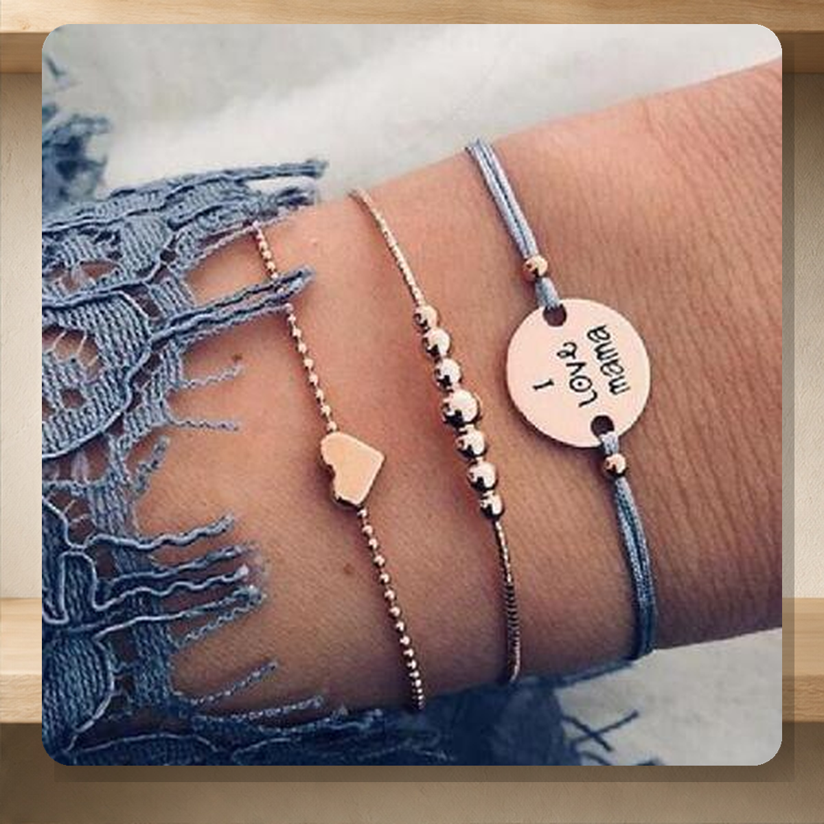 Parure bracelet et chaîne de cheville perlée — 3 style — vue 20