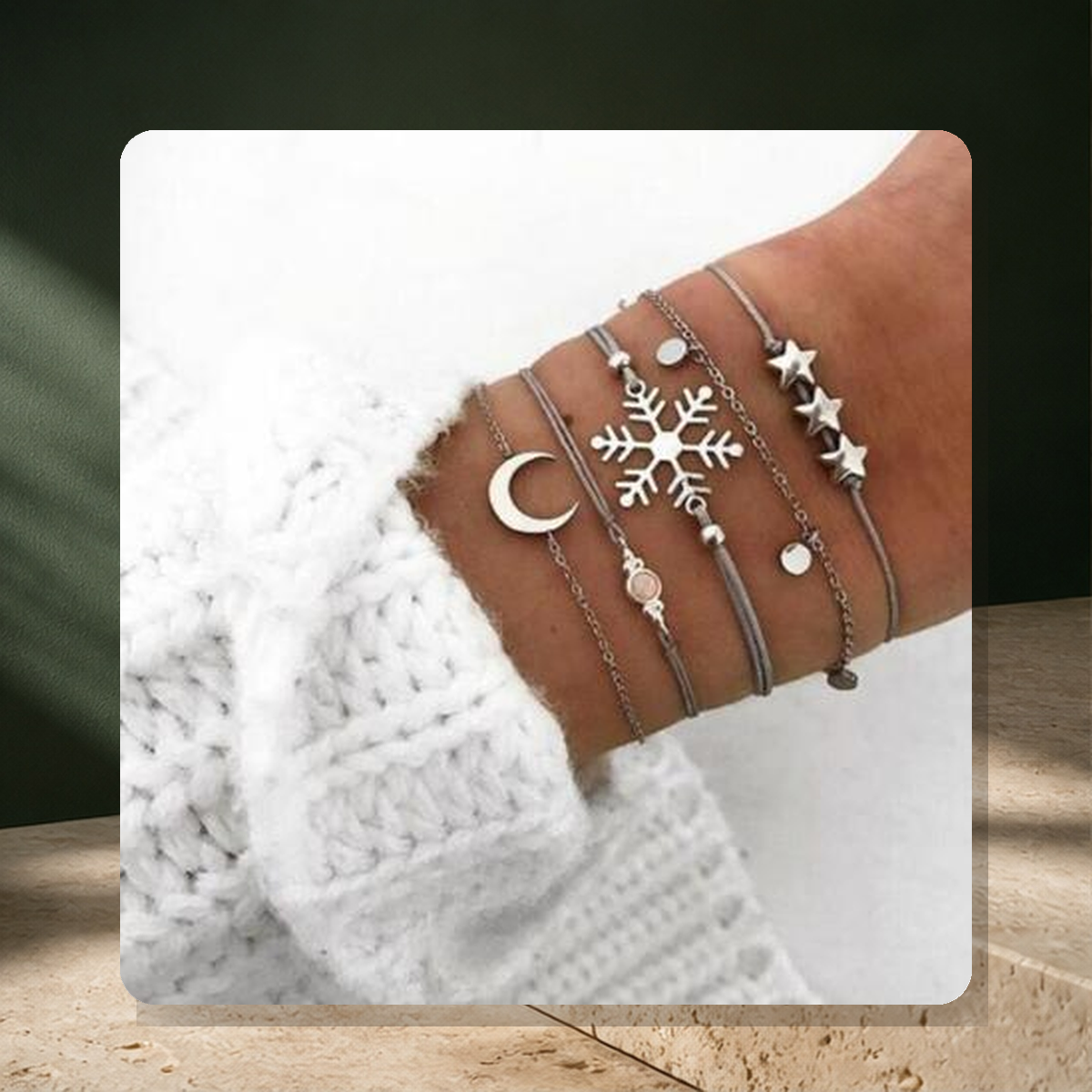 Parure bracelet et chaîne de cheville perlée — 5 style — vue 23