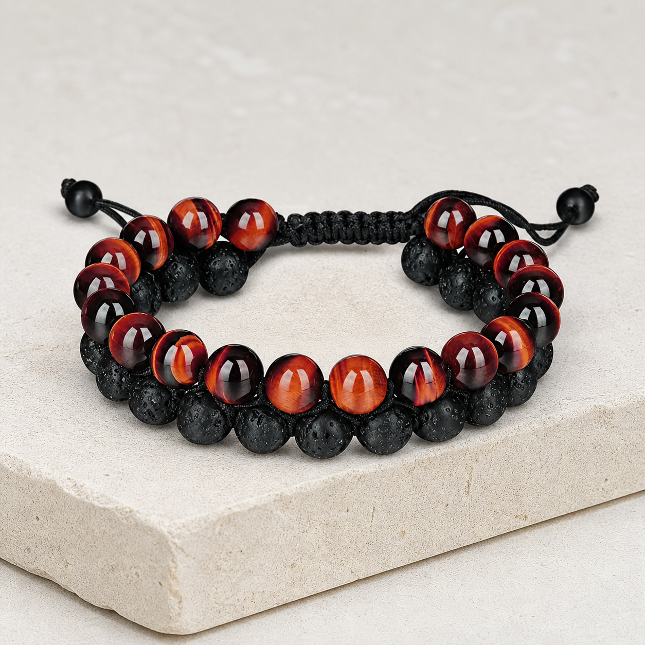 Duo de bracelets œil-de-tigre et agate — Visuel principal Olvyra — vue 1